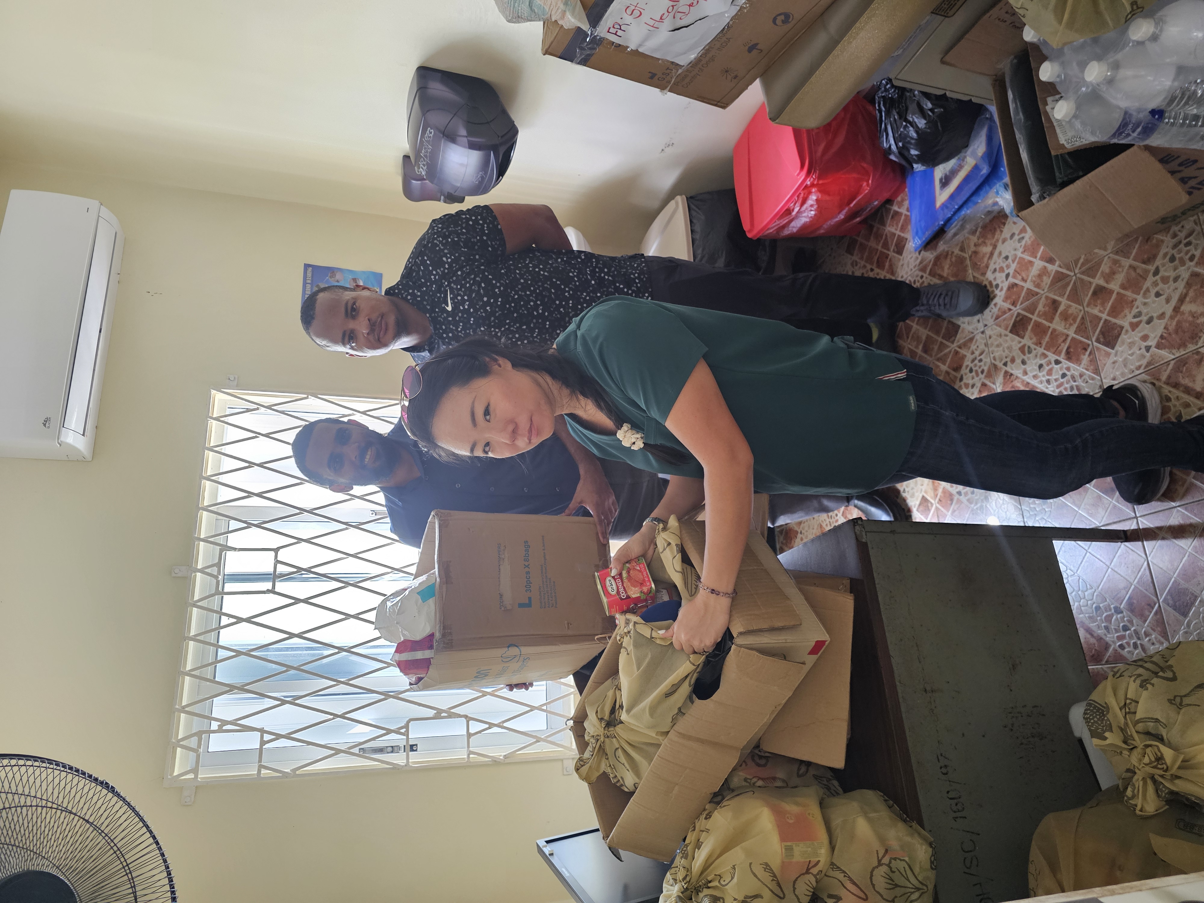 Medical team in field